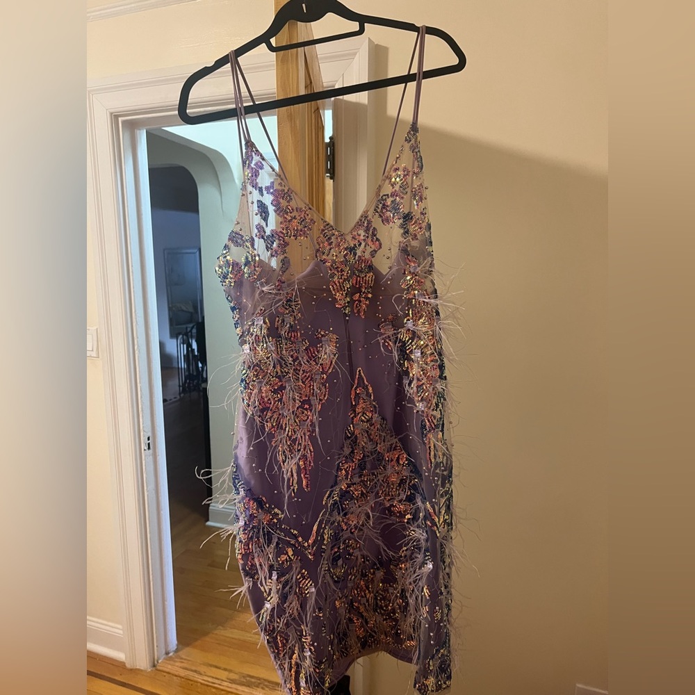 Lilac body con as is. Worn once.
